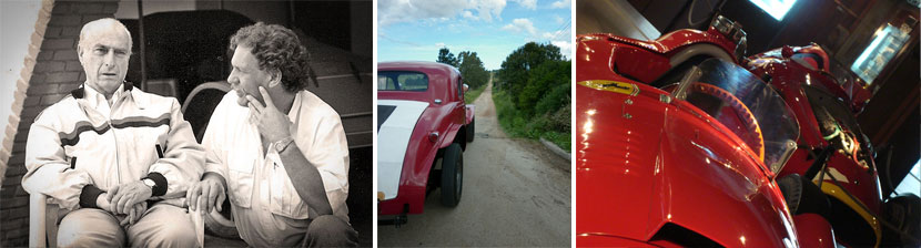 Fangio y Denti. Reconstrucciones y filmaciones
